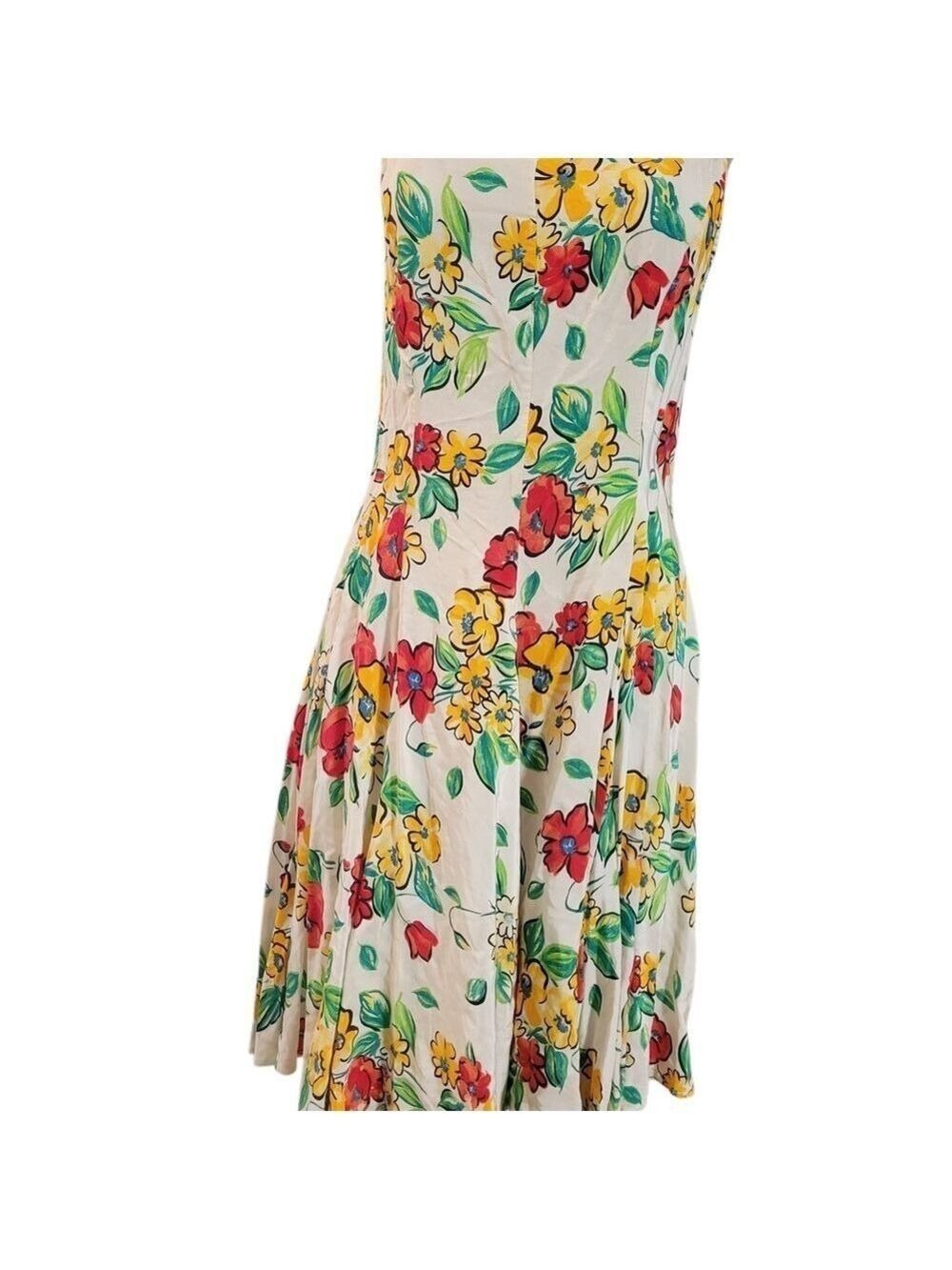 Floral Midi Dress Summer Spring No Tags Belived To Be A Size Small Medium - Picture 2 of 4